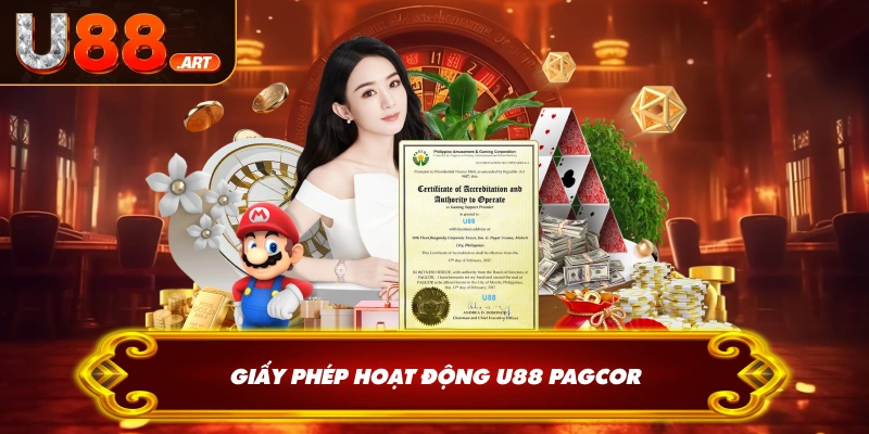 Giấy phép hoạt động U88 PAGCOR
